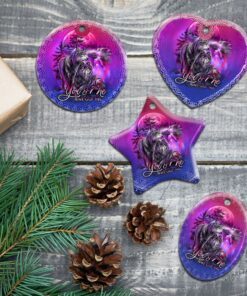 you &amp me we got this wolf ceramic ornament 3737
