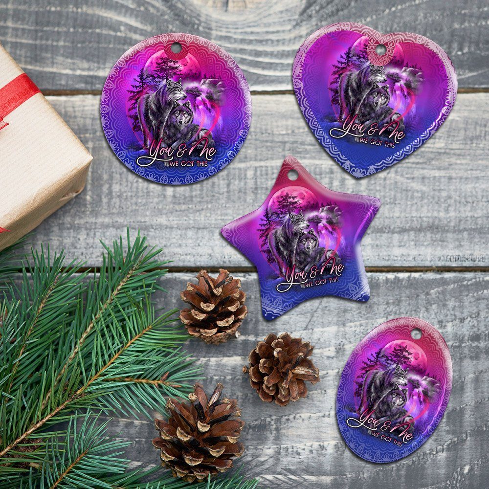 You & Me We Got This Wolf Ceramic Ornament - Image 6