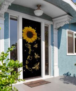 you are my sunshine bee sunflower door cover 3158