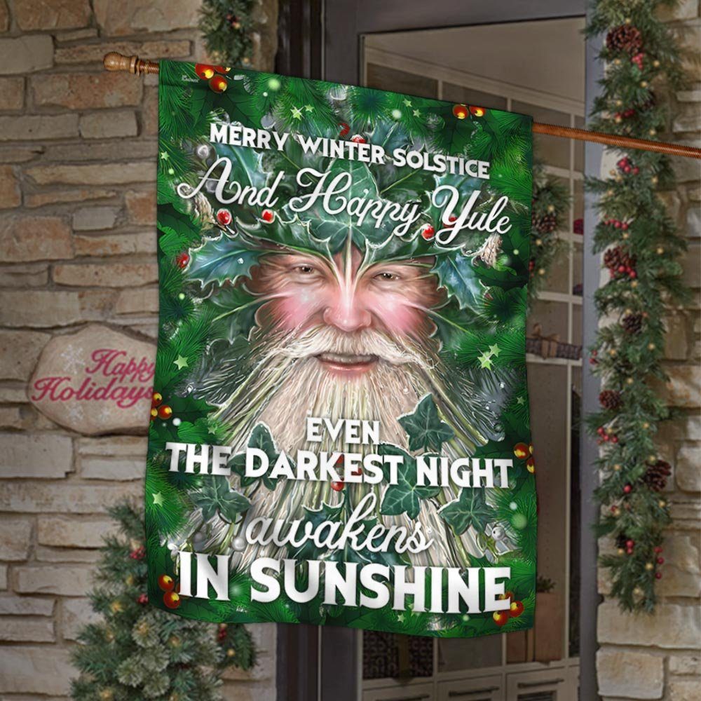 Yule Blessings Flag Merry Winter Solstice And Happy Yule DBD3093F - Image 2