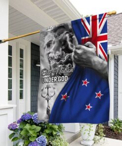 Zeus Flag New Zealand One Nation Under God Flag TRL1389F