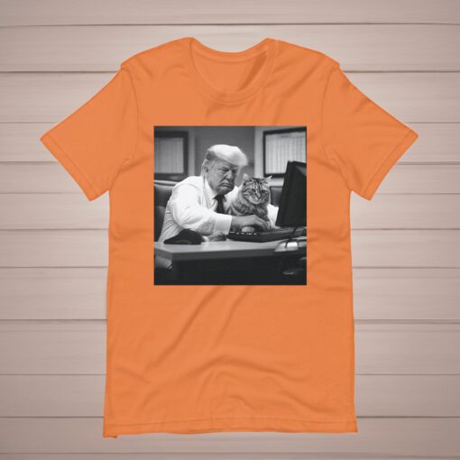 Donald Trump 2024 and Cat in office t shirt