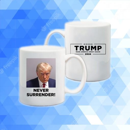 Donald Trump Never Surrender Mugshot Mug 2