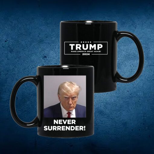 Donald Trump Never Surrender Mugshot Mug