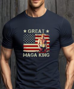 Great Maga King Trump USA Flag T-ShirtS