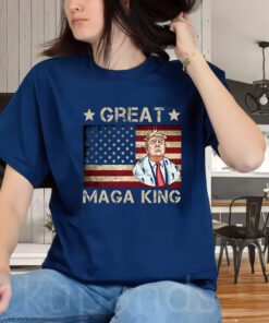 Great Maga King Trump USA Flag T-ShirtS