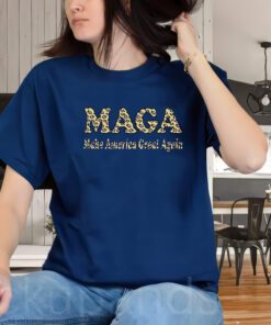 MAGA Loving Pink Leopard Make America Great Again Shirt