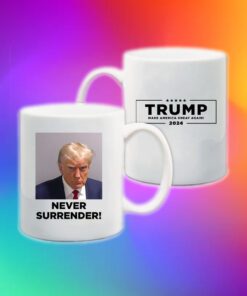 Never Surrender Black Coffee Mug 2