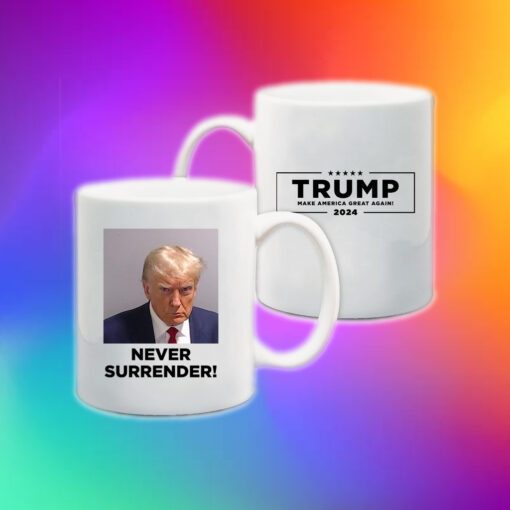 Never Surrender Black Coffee Mug 2