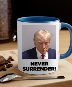 Never Surrender Black Coffee Mug Cups