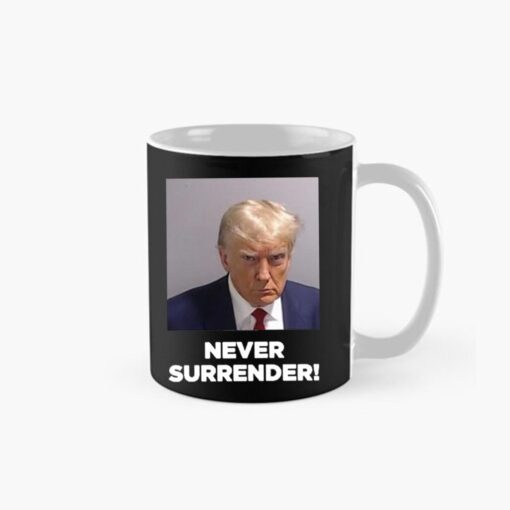 Never Surrender Black Coffee Mugs