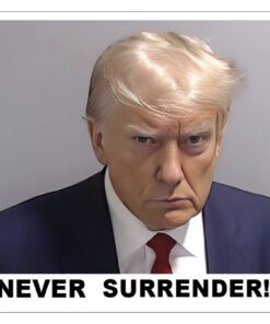 Never Surrender Vinyl Bumper Sticker Logo