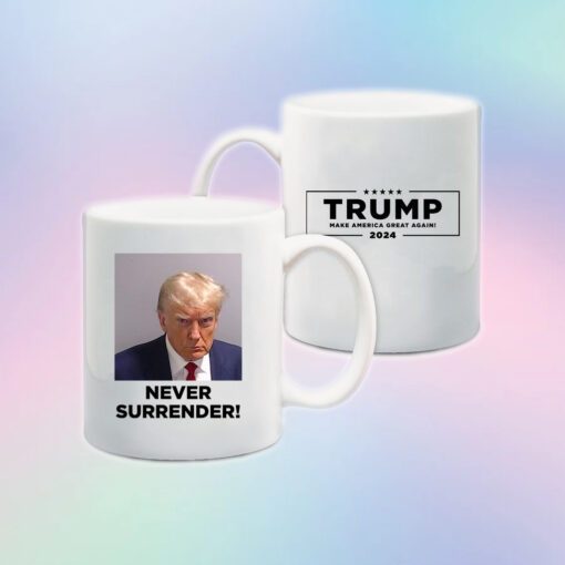 Never Surrender White Coffee Mug 11oz usa