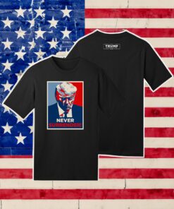 New Trump Never Surrender Black Cotton T-Shirt