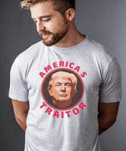 Traitor - Anti Trump Flag Men and Women Adult Short-Sleeve Crewneck T-Shirt