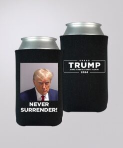 Trump 2024 Never Surrender Beverage Cooler Back
