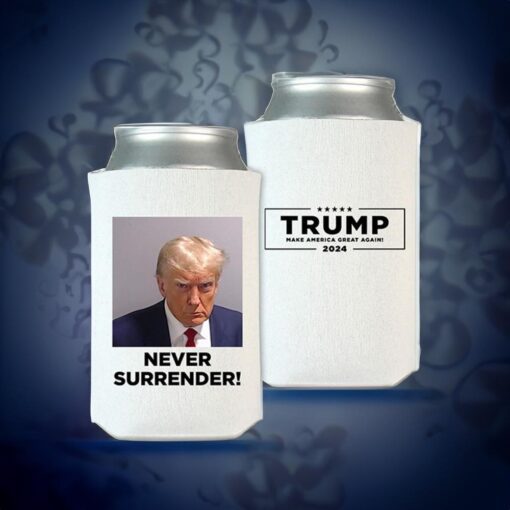Trump 2024 Never Surrender Beverage Coolers