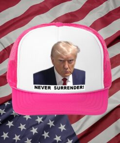 Trump 2024 Never Surrender Hat Pink