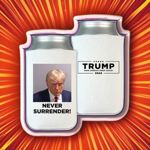 Trump Never Surrender Beverage Coolers