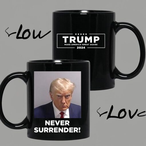 Trump Never Surrender Coffee Mug