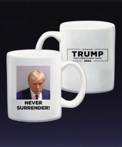 Trump Never Surrender Coffee Mug White Mug