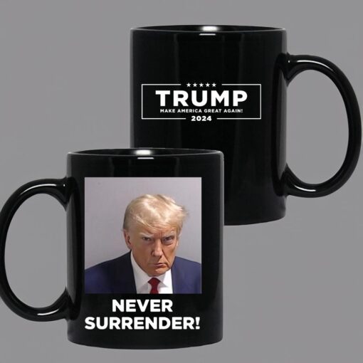 Trump Never Surrender Coffee Mug maga