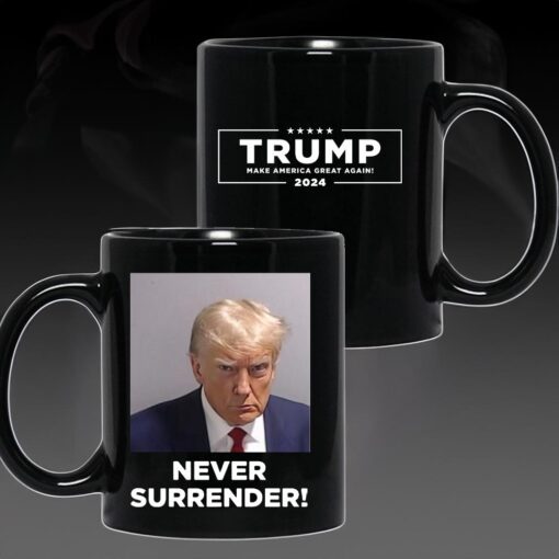 Trump Never Surrender Coffee Mug maga mug