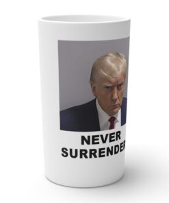 Trump Never Surrender Conical Coffee Mugs 12oz Back