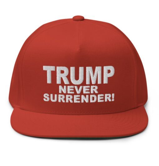 Trump Never Surrender Flat Bill Cap