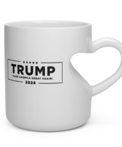 Trump Never Surrender Heart Shape Mugs