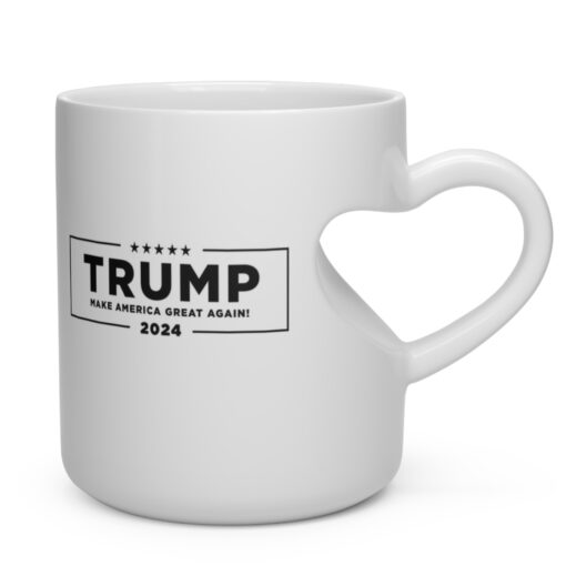 Trump Never Surrender Heart Shape Mugs