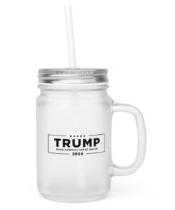Trump Never Surrender Mason Jar Mugs