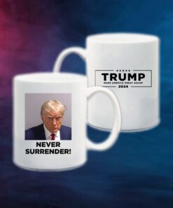 Trump Never Surrender Mug Coffee 15oz 1