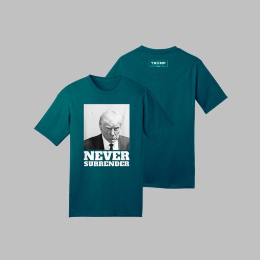 Trump Never Surrender Mug Shot T-Shirt