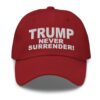 Trump Never Surrender Red Hat