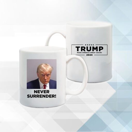 Trump Never Surrender Tweet Mug Coffee 2