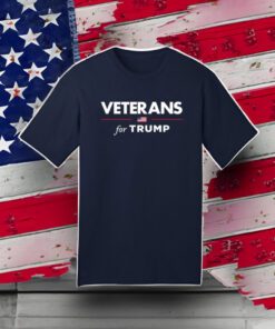 Veterans for Trump Navy Premium Cotton T-Shirts