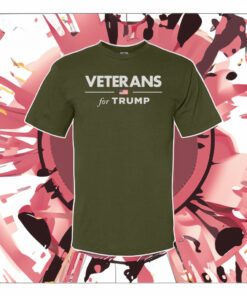 Veterans for Trump Olive 100% Cotton T-Shirt