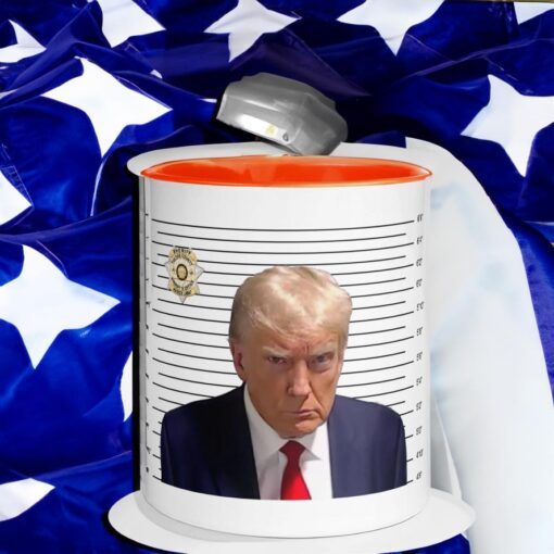 Real Trump Mug Shot Mug Mugs Shot infamous Donald Trump Mugshot