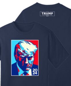 Trump Colorblock Navy Cotton T-Shirts Back