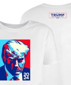 Trump Colorblock White Cotton T-Shirts Back