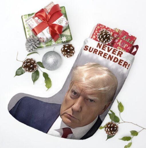 MAGA Trump Never Surrender Christmas Stockings