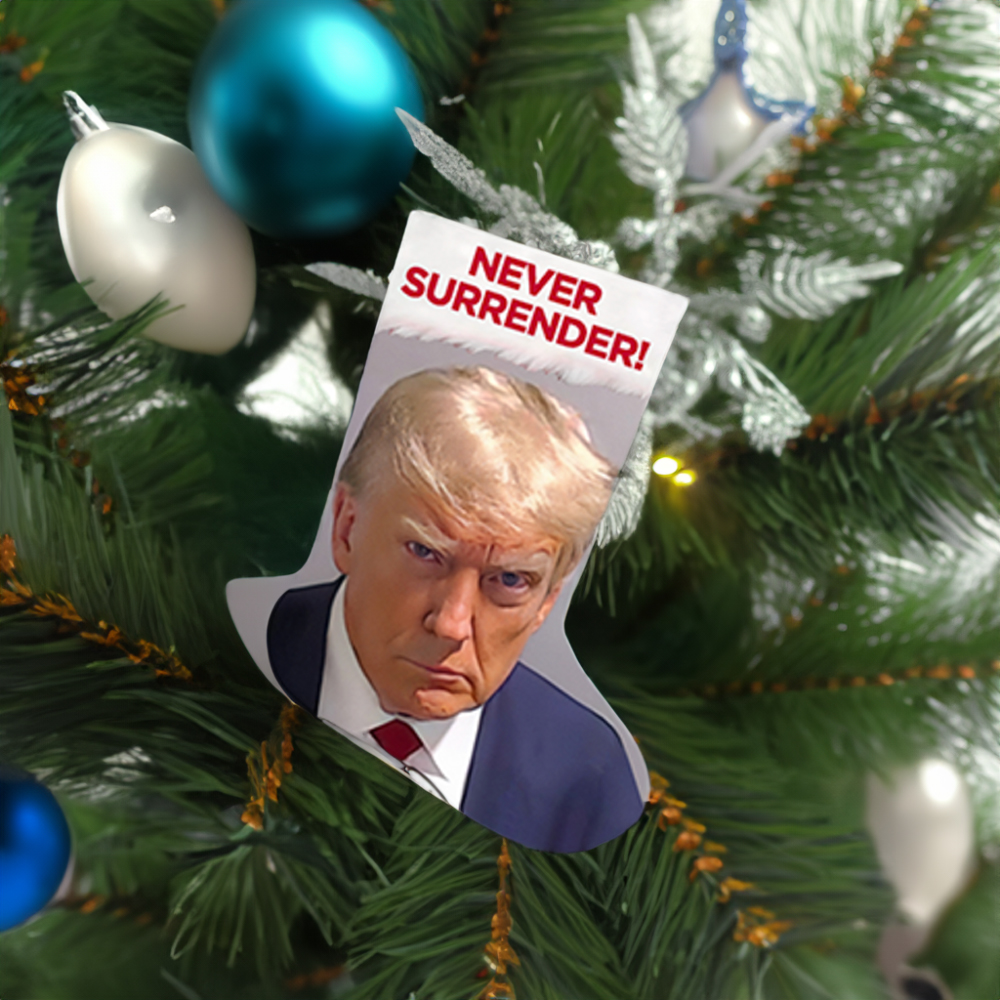 Trump 2024 Never Surrender Christmas Stockings