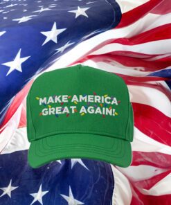 Trump MAGA Green Christmas Hat