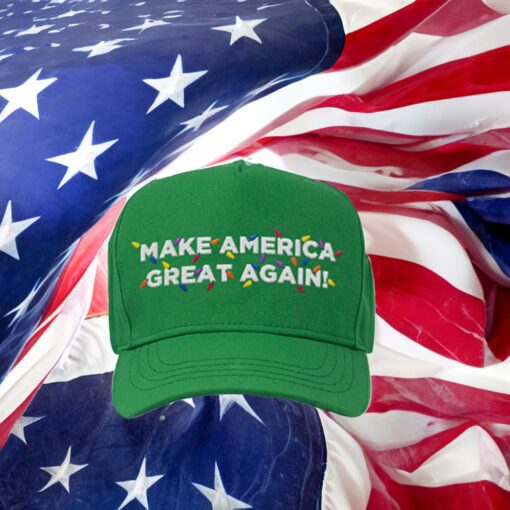 Trump MAGA Green Christmas Hat