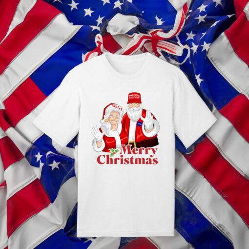 Mr and Mrs Christmas Trump MAGA Merry Christmas T-Shirt