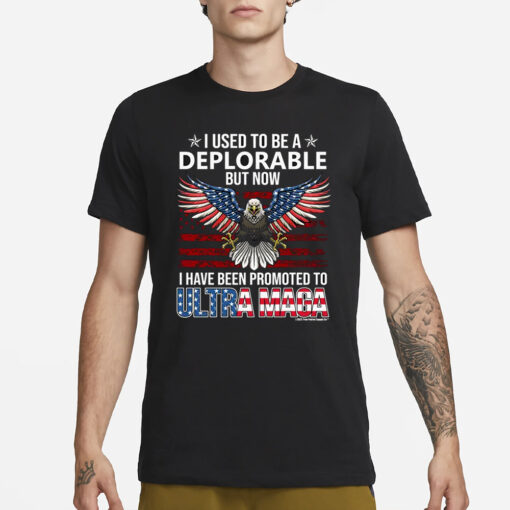 Deplorable Promoted To Ultra Maga Republican Conservative Back Print Men's Pullover T-Shirt1