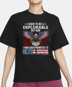 Deplorable Promoted To Ultra Maga Republican Conservative Back Print Men's Pullover T-Shirt3