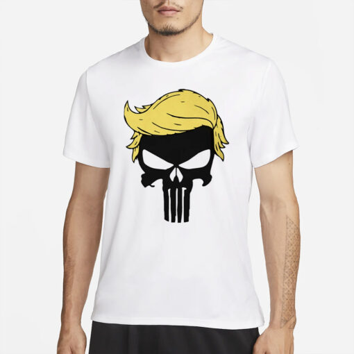 Punisher Trump White Cotton T-Shirt