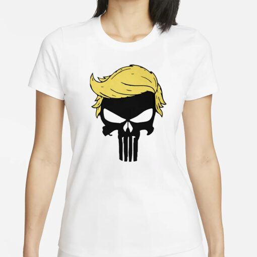 Punisher Trump White Cotton T-Shirts